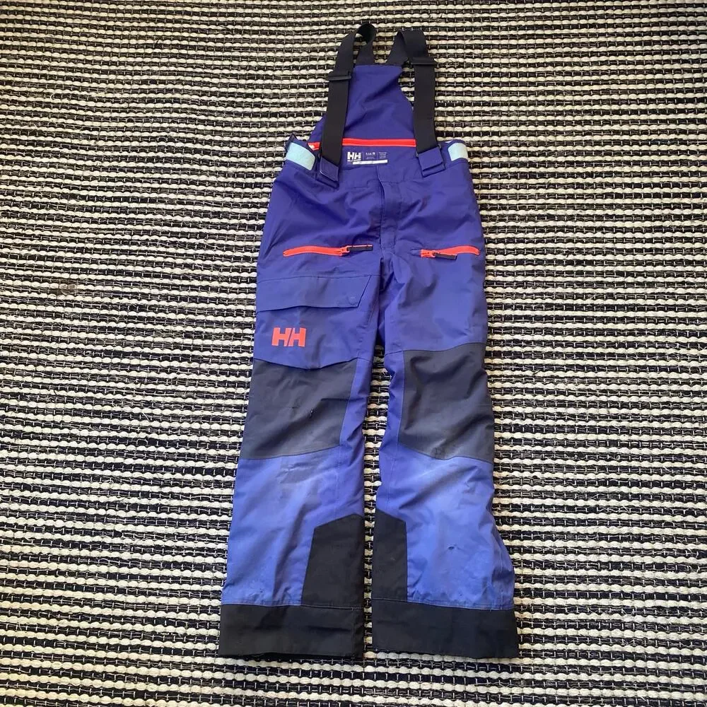 🌿Helly Hansen Kids Blue Black Bib Ski Pants 128/8